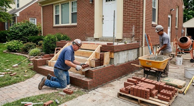 Brick Stairs Installation in Stamford, CT