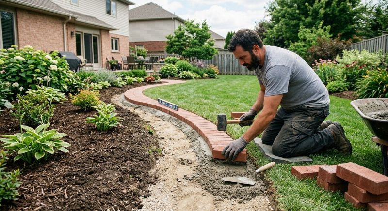 Stone Edging Installation in Fairfield County, CT